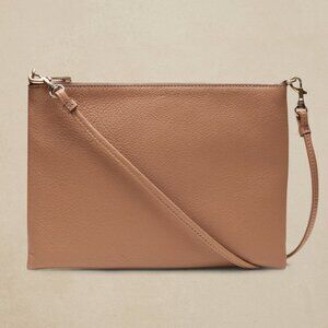 Banana Republic Camel Leather Crossbody Bag